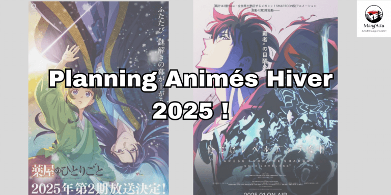 Le planning des sorties animés de l'hiver 2025 ! 21 planning animé hiver 2025