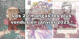 Ventes mangas janvier japon