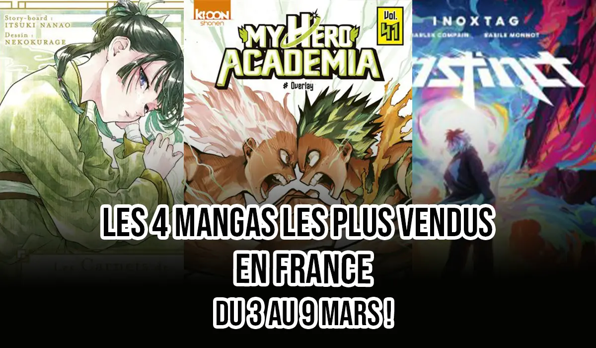 Les 4 mangas les plus vendus en France du 03/03 au 09/03 ! 1 Top ventes france 17 23 2