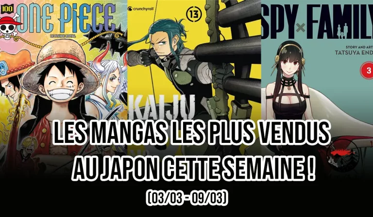 Les ventes mangas au Japon du 03/03 au 03/03 !