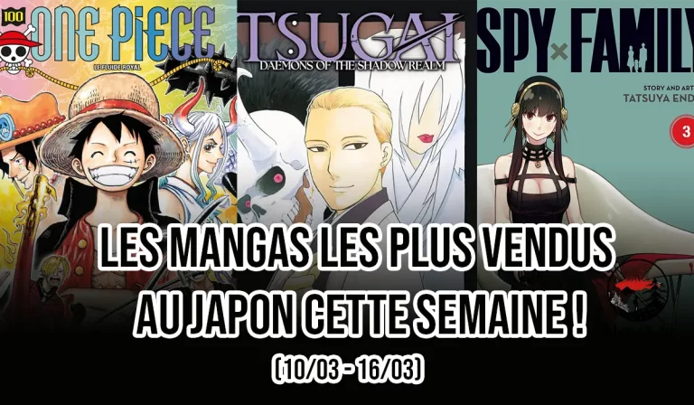 Top 10 séries mangas au Japon du 10/03 au 16/03 !