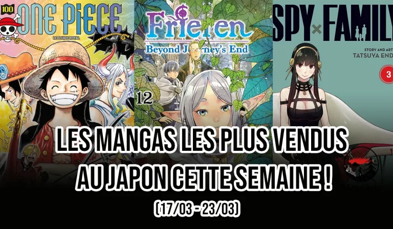 Top 10 séries mangas au Japon du 17/03 au 23/03 !