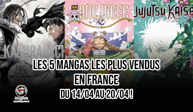Les 5 mangas les plus vendus en France du 14/04 au 20/04 !