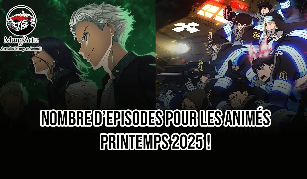 Printemps 2025 : Combien d’épisodes pour les animes de la saison ? 1 Nmb episodes