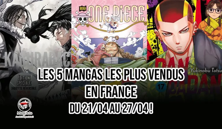 Les 5 mangas les plus vendus en France du 28/04 au 04/05 !