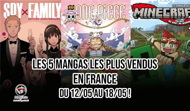 Les 5 mangas les plus vendus en France du 12/05 au 18/05 !