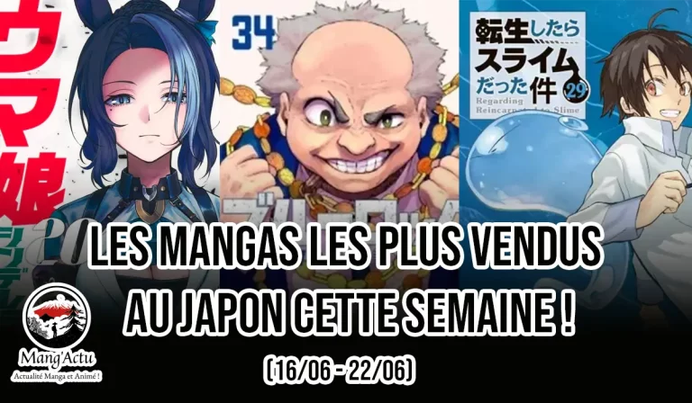 Top 10 séries mangas au Japon du 16/06 au 22/06 !