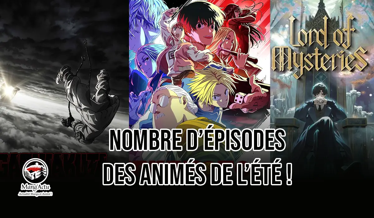 Le nombre d'épisodes pour les animes de la saison été 2025 ! 1 nb episode ete 2025