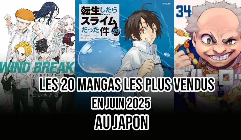 Les 20 mangas les plus vendus en juin 2025 au Japon !