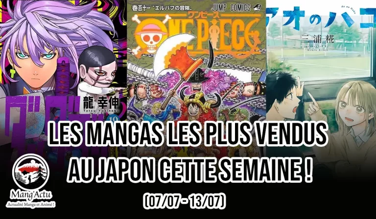 Top 10 séries mangas au Japon du 07/07 au 13/07 !