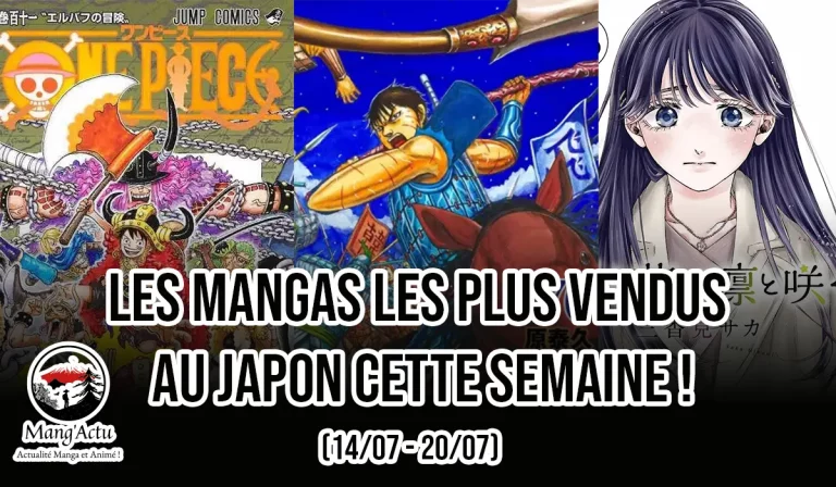 Top 10 séries mangas au Japon du 14/07 au 20/07 !