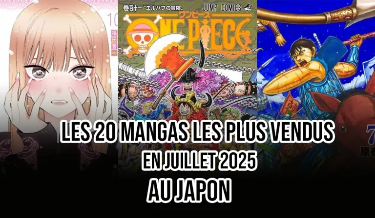 Les 20 mangas les plus vendus en juillet 2025 au Japon !