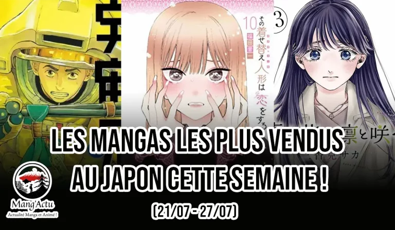 Top 10 séries mangas au Japon du 21/07 au 27/07 !