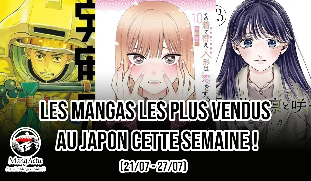 Top 10 séries mangas au Japon du 21/07 au 27/07 ! 1 vente manga jap 20
