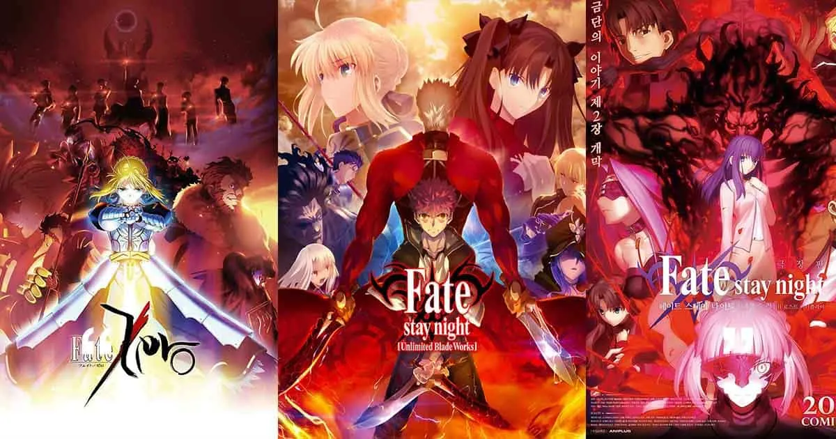 L’ordre chronologique et recommandé pour regarder la saga Fate 1 fate banniere