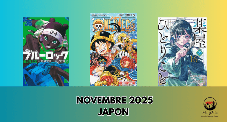 Les 20 mangas les plus vendus du mois de novembre au Japon ! 1 Les 20 mangas les plus vendus du mois de novembre au Japon !