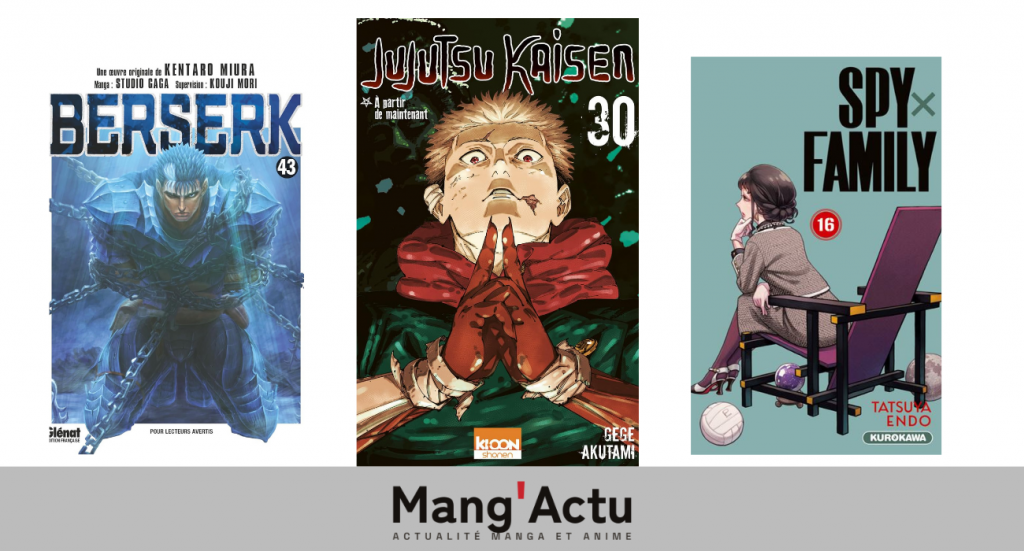 Les 5 mangas les plus vendus en France du 27/07 au 02/08 !