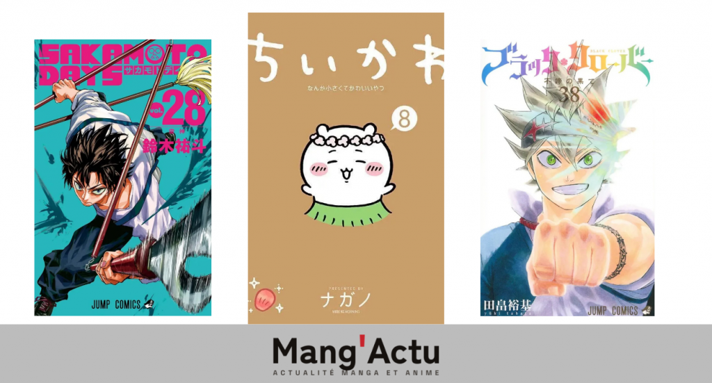 Top 10 séries mangas au Japon du 03/08 au 09/08 !